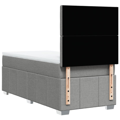 Giroletto a Molle con Materasso Grigio Chiaro100x200 cm Tessuto | homemem39