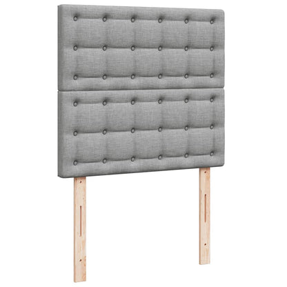 Giroletto a Molle con Materasso Grigio Chiaro100x200 cm Tessuto | homemem39