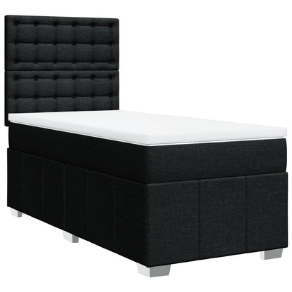 Giroletto a Molle con Materasso Nero 100x200 cm in Tessuto | homemem39