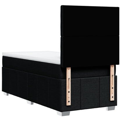 Giroletto a Molle con Materasso Nero 100x200 cm in Tessuto | homemem39