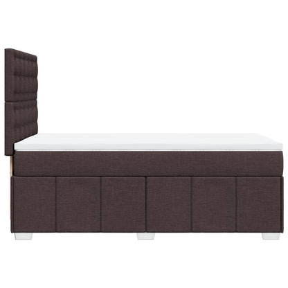 Giroletto a Molle con Materasso Marrone Scuro 100x200cm Tessuto | homemem39