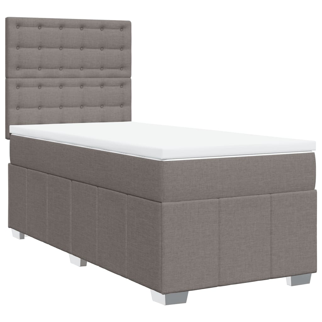 Giroletto a Molle con Materasso Tortora 100x200 cm in Tessuto | homemem39