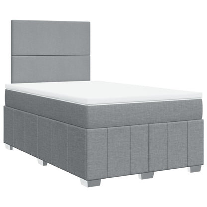 Giroletto a Molle con Materasso Grigio Chiaro 120x190cm Tessuto | homemem39