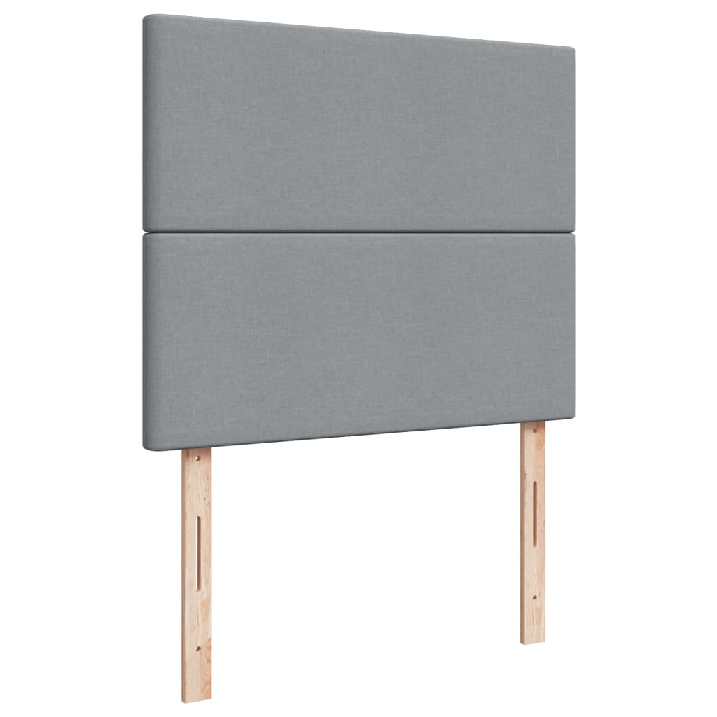 Giroletto a Molle con Materasso Grigio Chiaro 120x190cm Tessuto | homemem39