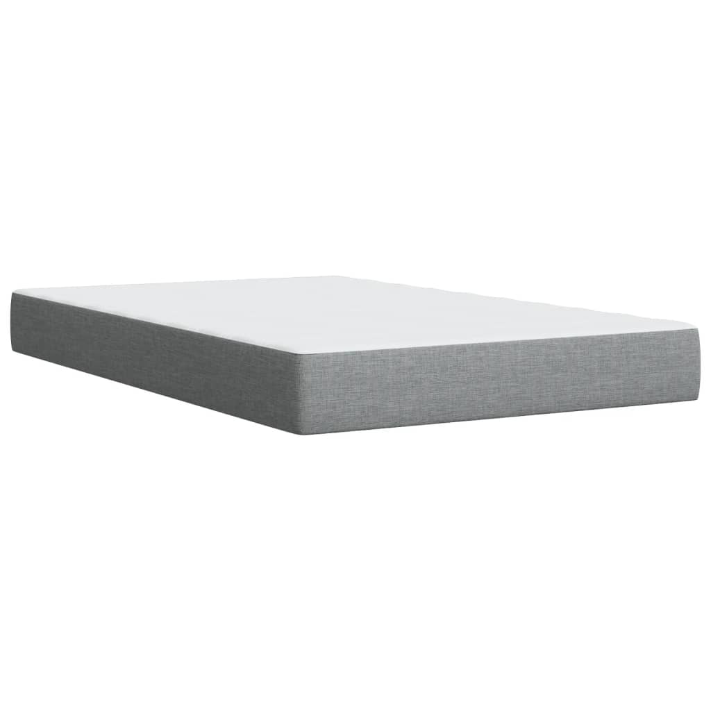 Giroletto a Molle con Materasso Grigio Chiaro 120x190cm Tessuto | homemem39