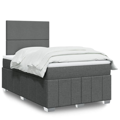 Giroletto a Molle con Materasso Grigio Scuro 120x190cm Tessuto | homemem39