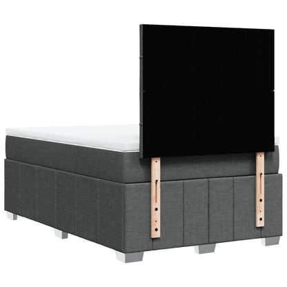 Giroletto a Molle con Materasso Grigio Scuro 120x190cm Tessuto | homemem39