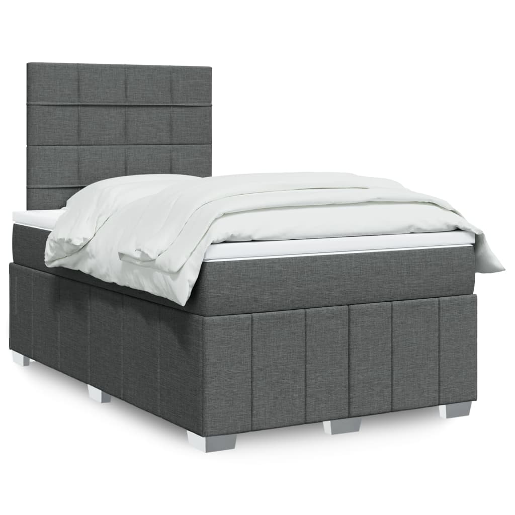 Giroletto a Molle con Materasso Grigio Scuro 120x190cm Tessuto | homemem39