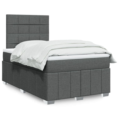 Giroletto a Molle con Materasso Grigio Scuro 120x190cm Tessuto | homemem39
