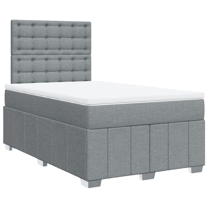 Giroletto a Molle con Materasso Grigio Chiaro 120x190cm Tessuto | homemem39