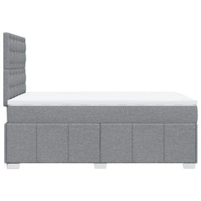 Giroletto a Molle con Materasso Grigio Chiaro 120x190cm Tessuto | homemem39