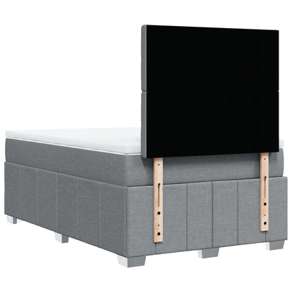 Giroletto a Molle con Materasso Grigio Chiaro 120x190cm Tessuto | homemem39
