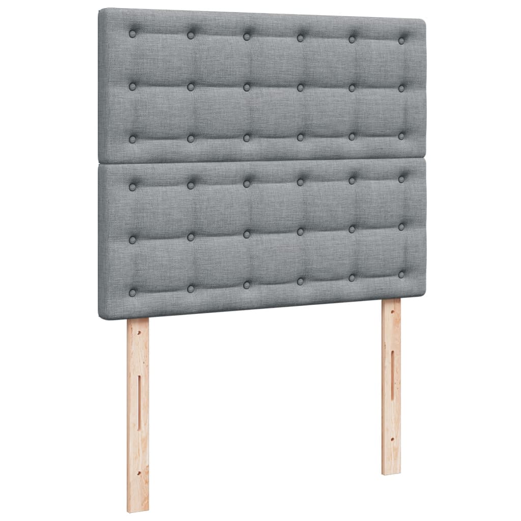 Giroletto a Molle con Materasso Grigio Chiaro 120x190cm Tessuto | homemem39