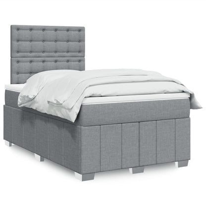 Giroletto a Molle con Materasso Grigio Chiaro 120x190cm Tessuto | homemem39