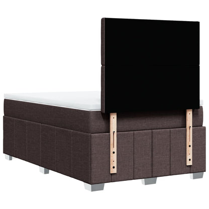 Giroletto a Molle con Materasso Marrone Scuro 120x190cm Tessuto | homemem39