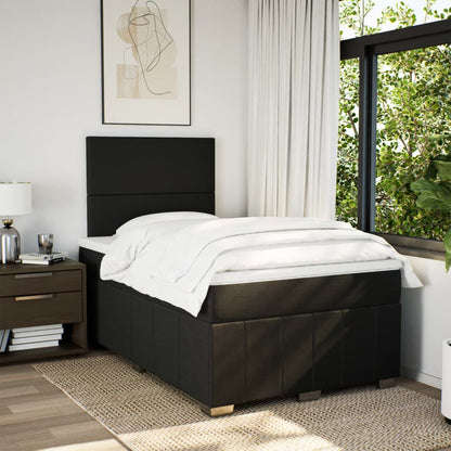 Giroletto a Molle con Materasso Nero 120x200 cm in Tessuto | homemem39
