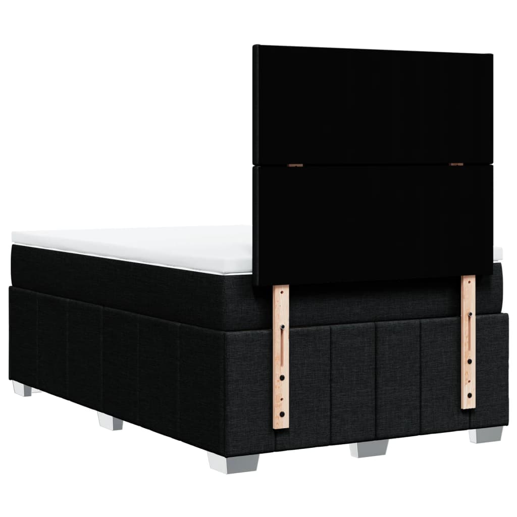 Giroletto a Molle con Materasso Nero 120x200 cm in Tessuto | homemem39