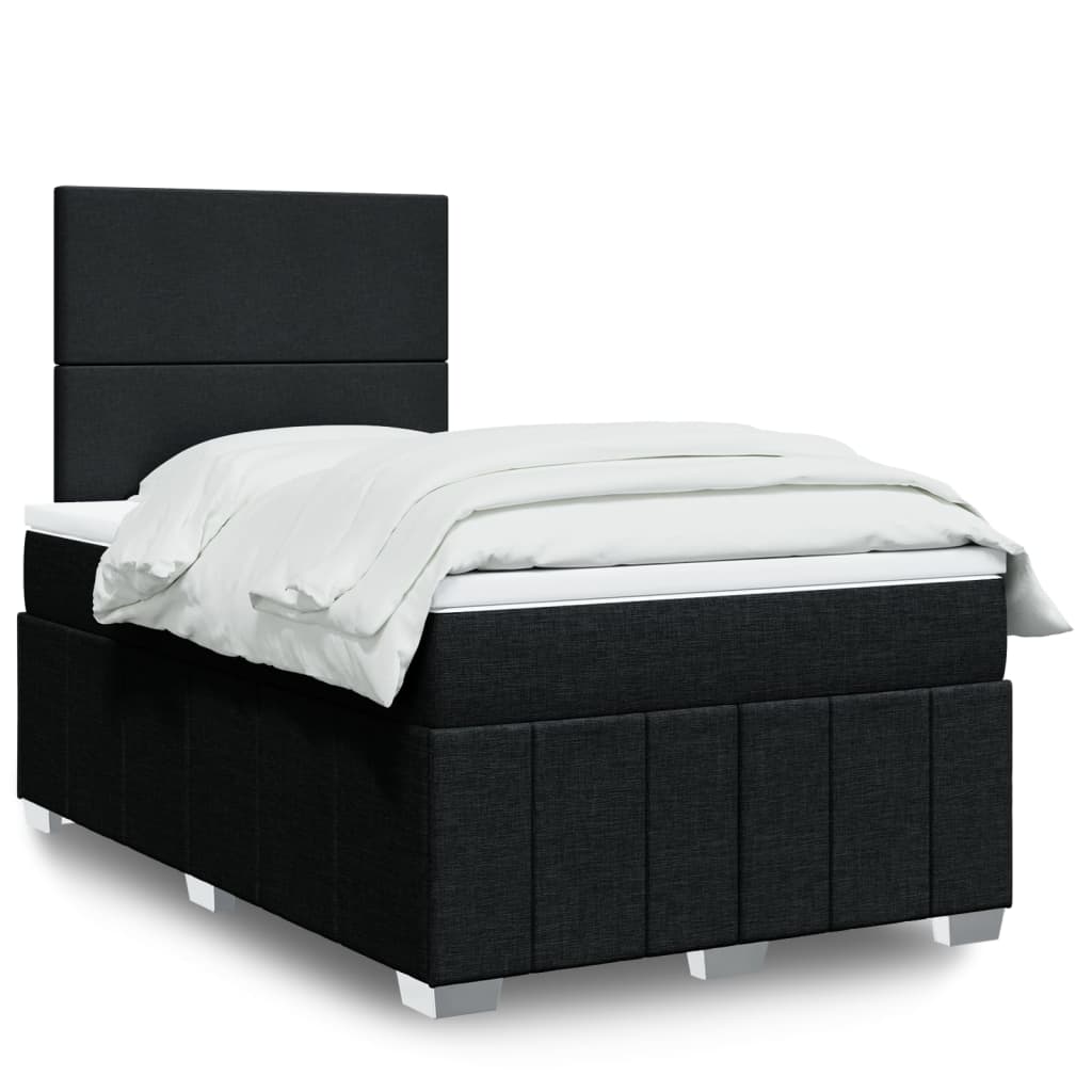 Giroletto a Molle con Materasso Nero 120x200 cm in Tessuto | homemem39