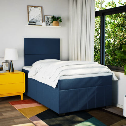 Giroletto a Molle con Materasso Blu 120x200 cm in Tessuto | homemem39