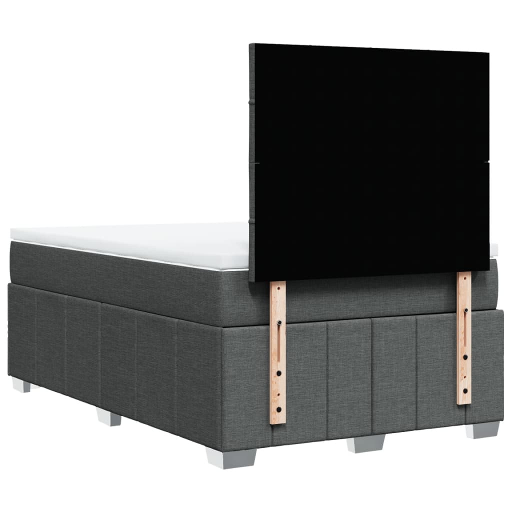 Giroletto a Molle con Materasso Grigio Scuro 120x200 cm Tessuto | homemem39