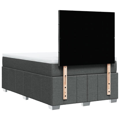 Giroletto a Molle con Materasso Grigio Scuro 120x200 cm Tessuto | homemem39