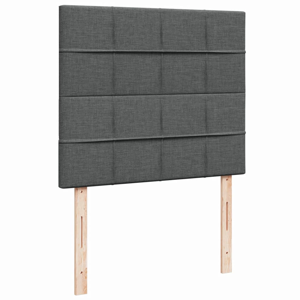 Giroletto a Molle con Materasso Grigio Scuro 120x200 cm Tessuto | homemem39