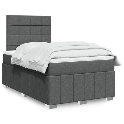 Giroletto a Molle con Materasso Grigio Scuro 120x200 cm Tessuto | homemem39