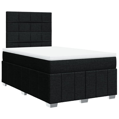 Giroletto a Molle con Materasso Nero 120x200 cm in Tessuto | homemem39
