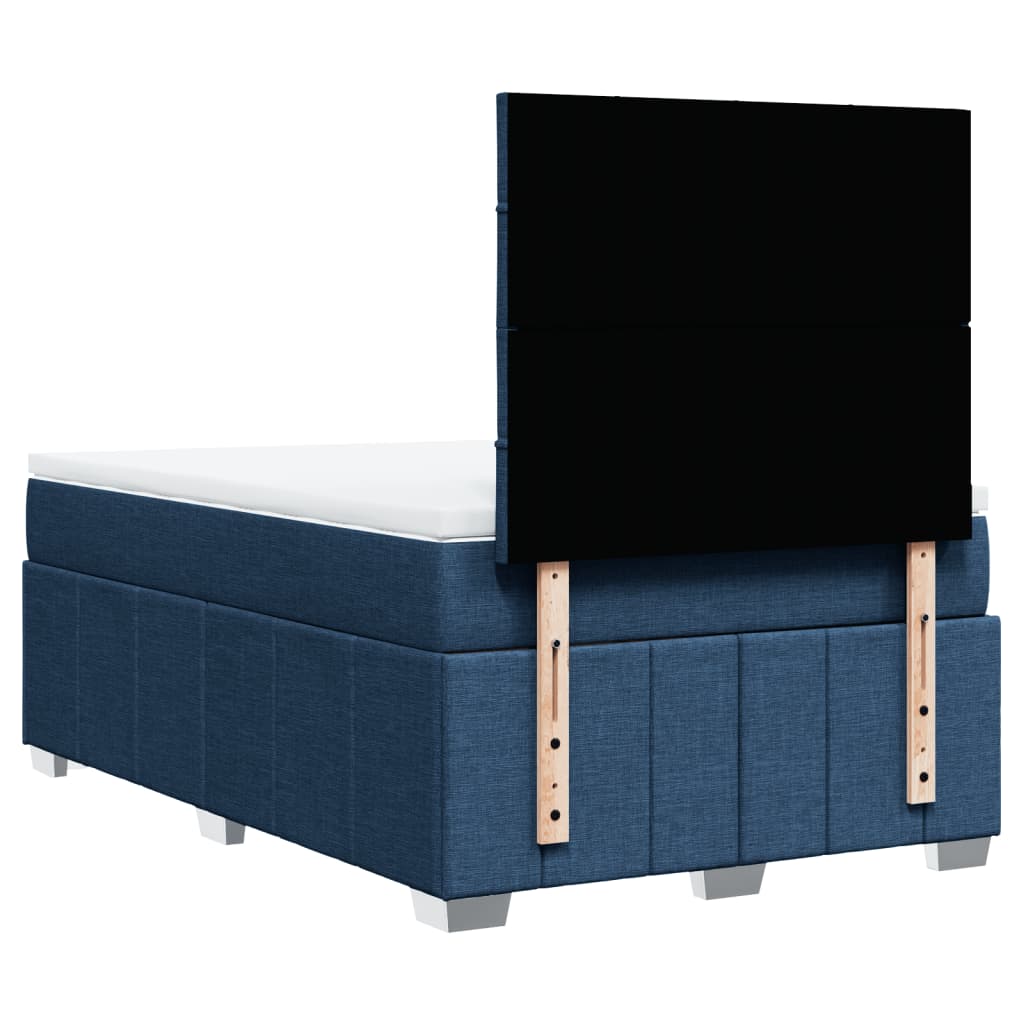 Giroletto a Molle con Materasso Blu 120x200 cm in Tessuto | homemem39