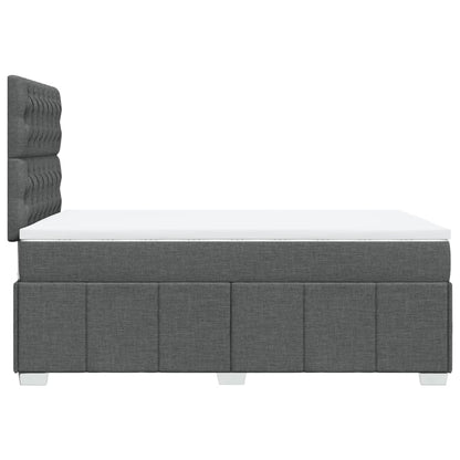 Giroletto a Molle con Materasso Grigio Scuro 120x200 cm Tessuto | homemem39