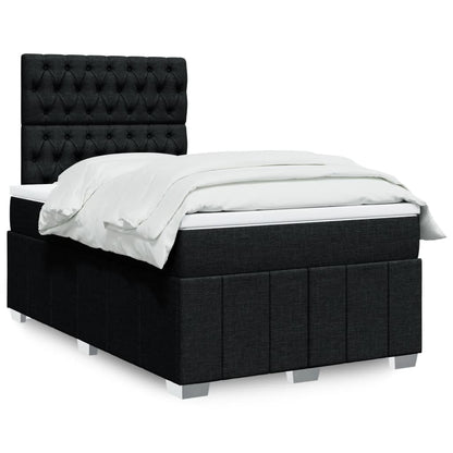 Giroletto a Molle con Materasso Nero 120x200 cm in Tessuto | homemem39