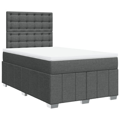 Giroletto a Molle con Materasso Grigio Scuro 120x200 cm Tessuto | homemem39