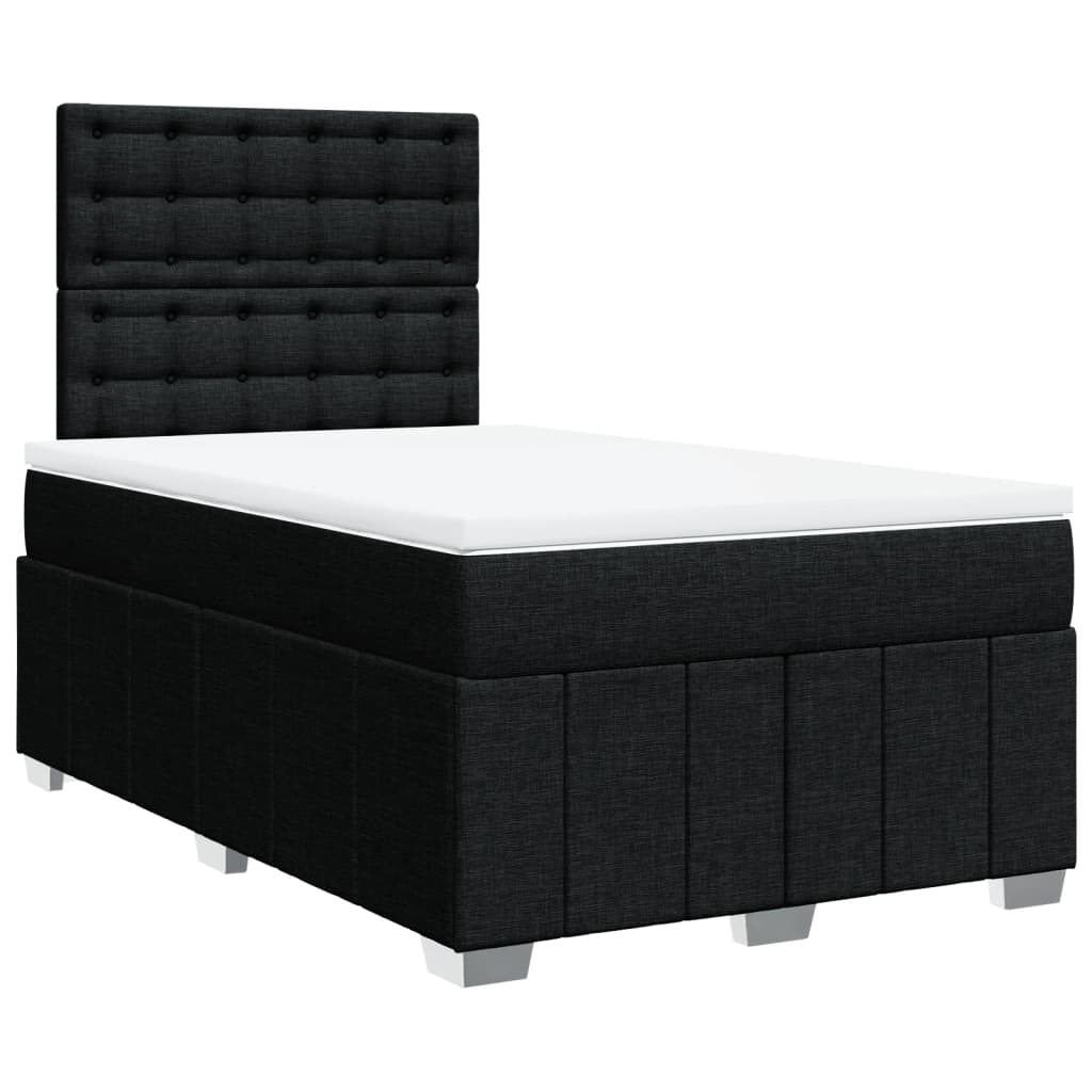 Giroletto a Molle con Materasso Nero 120x200 cm in Tessuto | homemem39