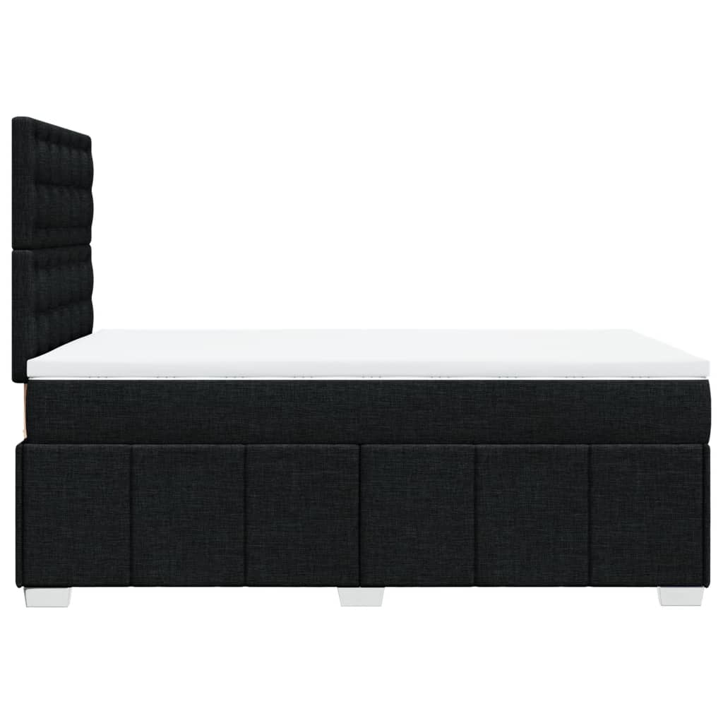 Giroletto a Molle con Materasso Nero 120x200 cm in Tessuto | homemem39
