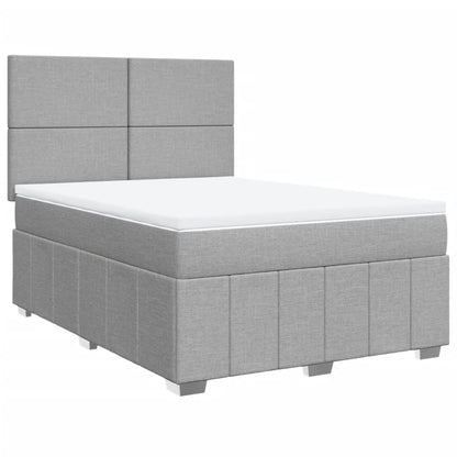 Giroletto a Molle con Materasso Grigio Chiaro 140x190cm Tessuto | homemem39