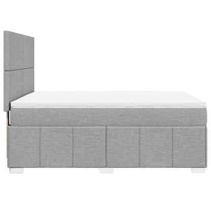 Giroletto a Molle con Materasso Grigio Chiaro 140x190cm Tessuto | homemem39