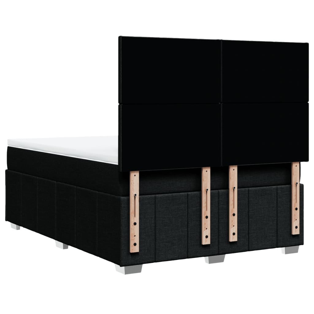 Giroletto a Molle con Materasso Nero 140x190 cm in Tessuto | homemem39