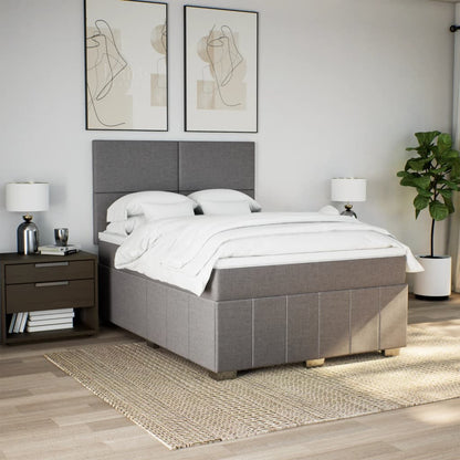 Giroletto a Molle con Materasso Tortora 140x190 cm in Tessuto | homemem39