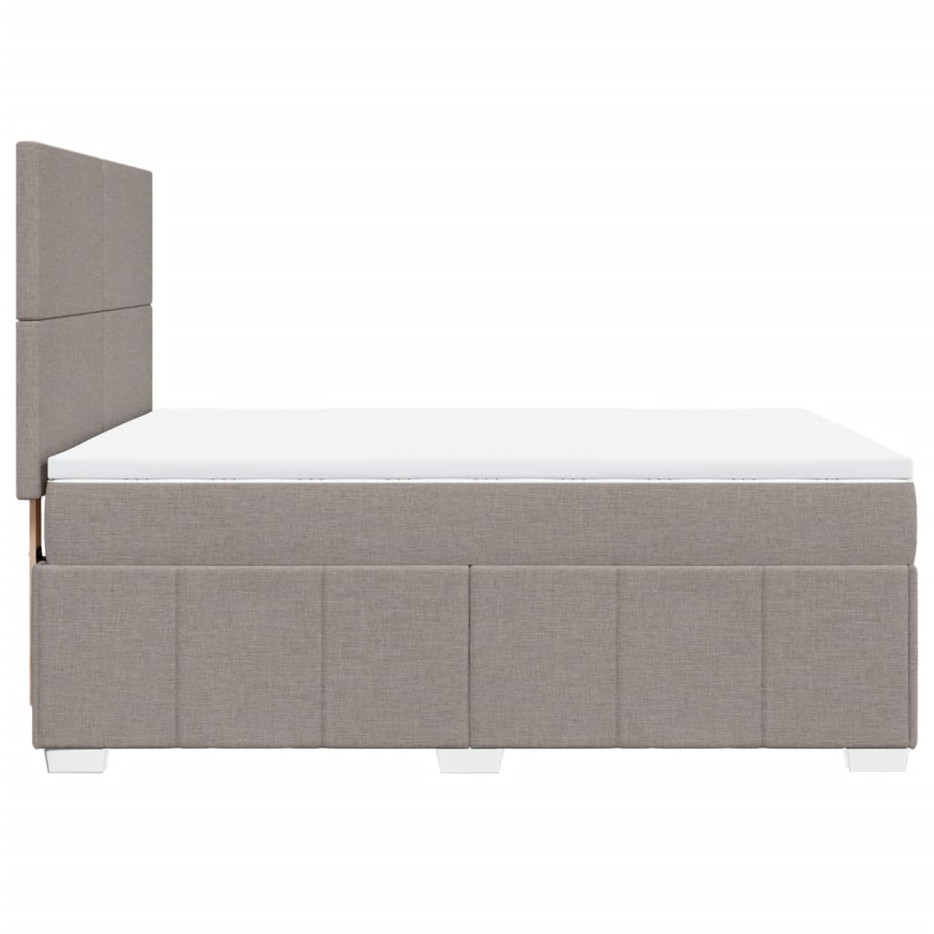 Giroletto a Molle con Materasso Tortora 140x190 cm in Tessuto | homemem39