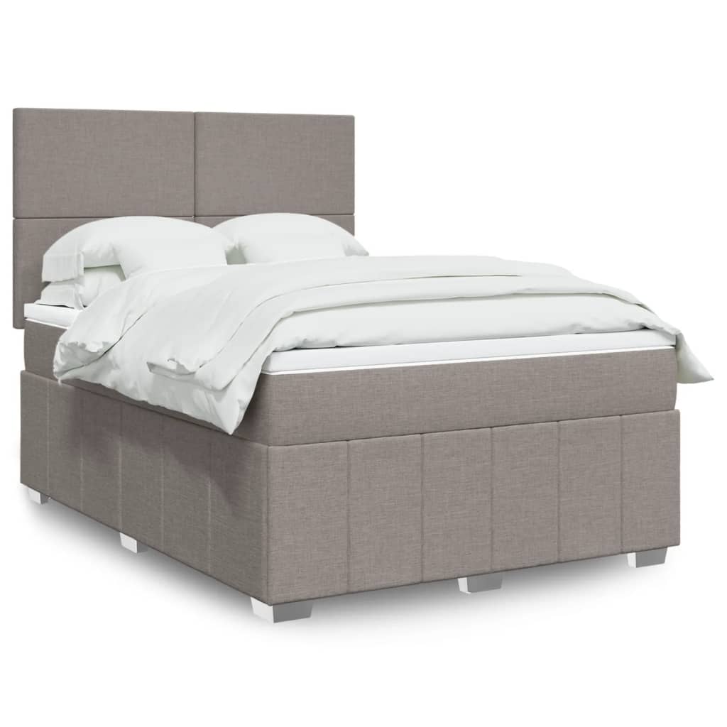 Giroletto a Molle con Materasso Tortora 140x190 cm in Tessuto | homemem39