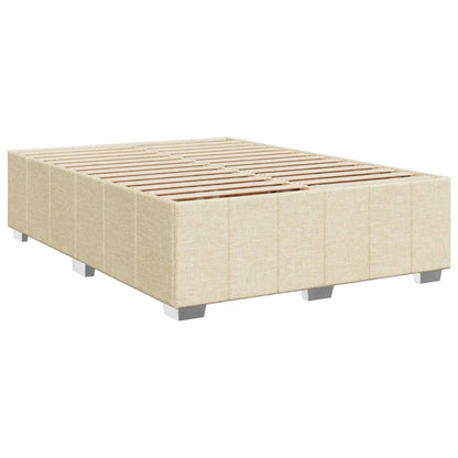 Giroletto a Molle con Materasso Crema 140x19 cm in Tessuto | homemem39