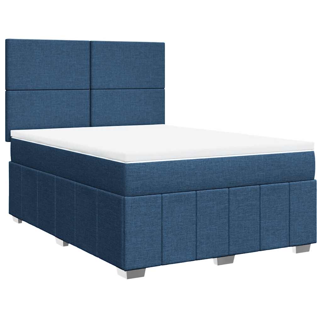 Giroletto a Molle con Materasso Blu 140x190 cm in Tessuto | homemem39