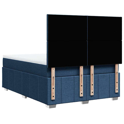 Giroletto a Molle con Materasso Blu 140x190 cm in Tessuto | homemem39