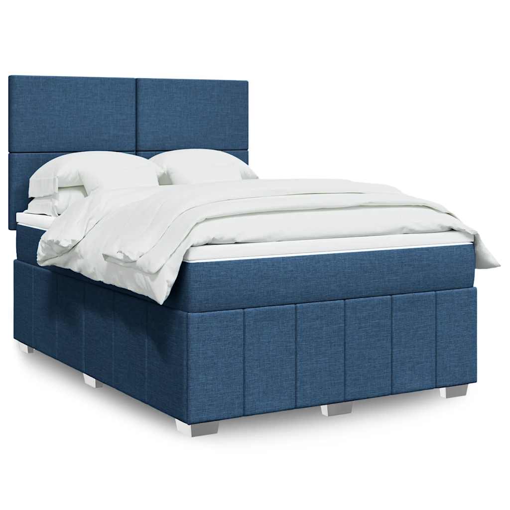 Giroletto a Molle con Materasso Blu 140x190 cm in Tessuto | homemem39