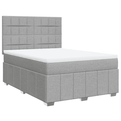Giroletto a Molle con Materasso Grigio Chiaro 140x190cm Tessuto | homemem39