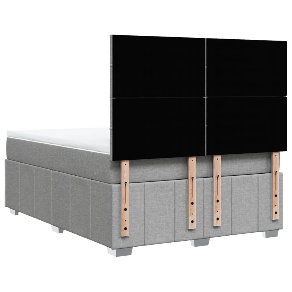 Giroletto a Molle con Materasso Grigio Chiaro 140x190cm Tessuto | homemem39