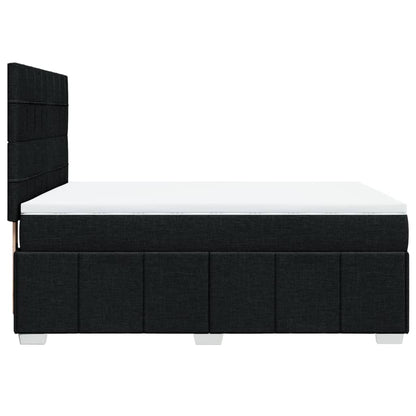 Giroletto a Molle con Materasso Nero 140x190 cm in Tessuto | homemem39