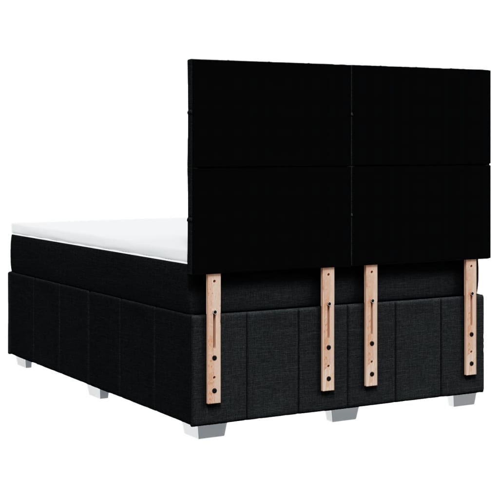 Giroletto a Molle con Materasso Nero 140x190 cm in Tessuto | homemem39