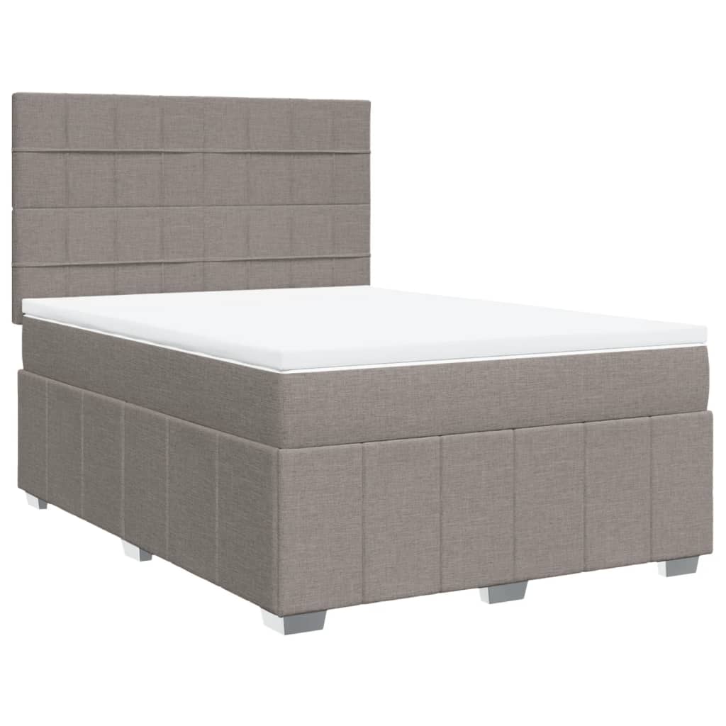 Giroletto a Molle con Materasso Tortora 140x190 cm in Tessuto | homemem39