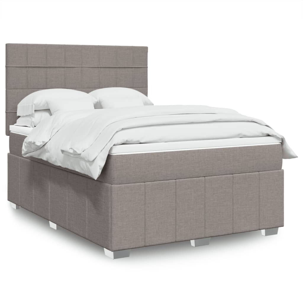 Giroletto a Molle con Materasso Tortora 140x190 cm in Tessuto | homemem39